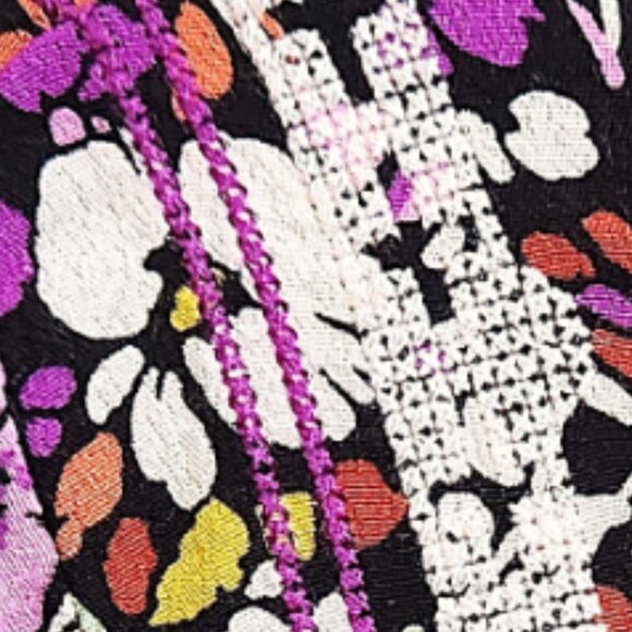 Democracy Split V-Neck Floral Print Blouse Short Flutter Sleeves and Side Sz 2X - Picture 7 of 16